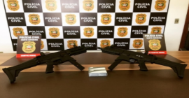 Policia Civil recebe submetralhadoras com apoio de empresários de Campos Novos