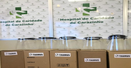 Protetores faciais são destinados ao HCC, pela Defesa Civil do Estado