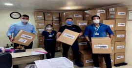 Doação de 5 mil protetores faciais